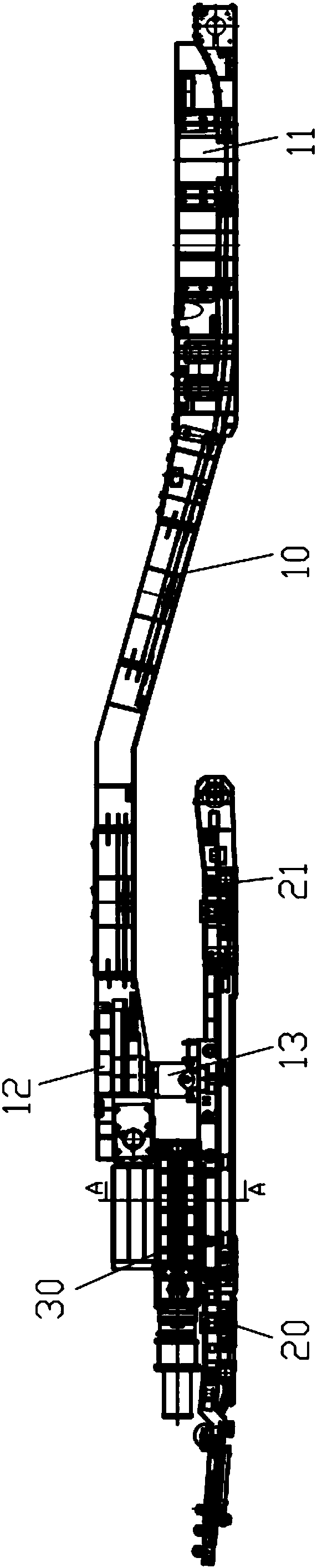 Raw coal transportation and crushing system for coal mine underground workers