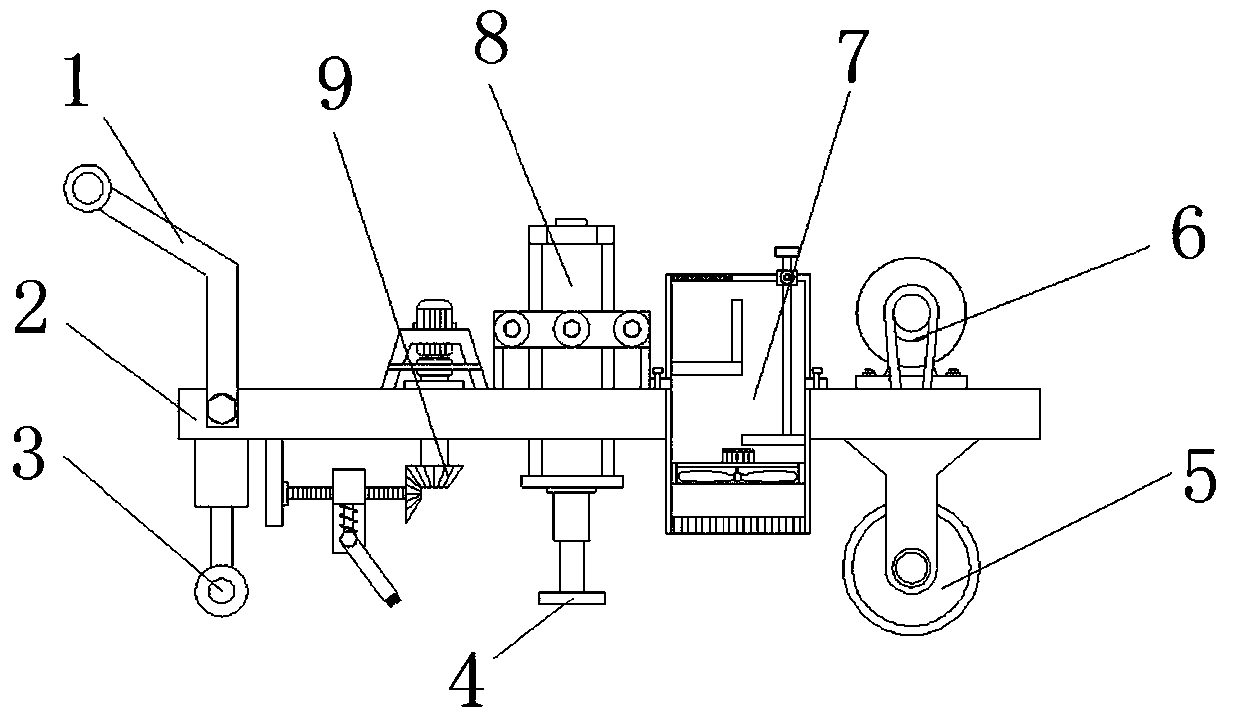 Foundation soil backfilling and compacting device for geological drilling