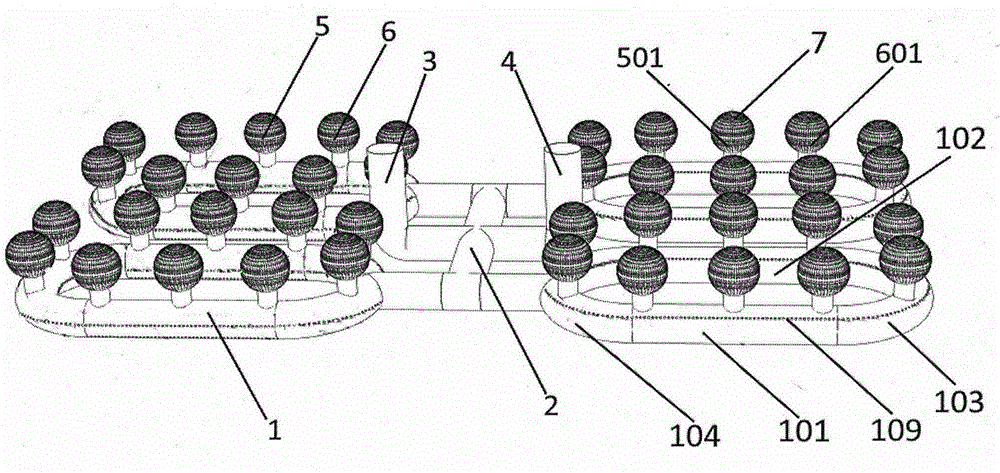 An aeration system that can form a circulation