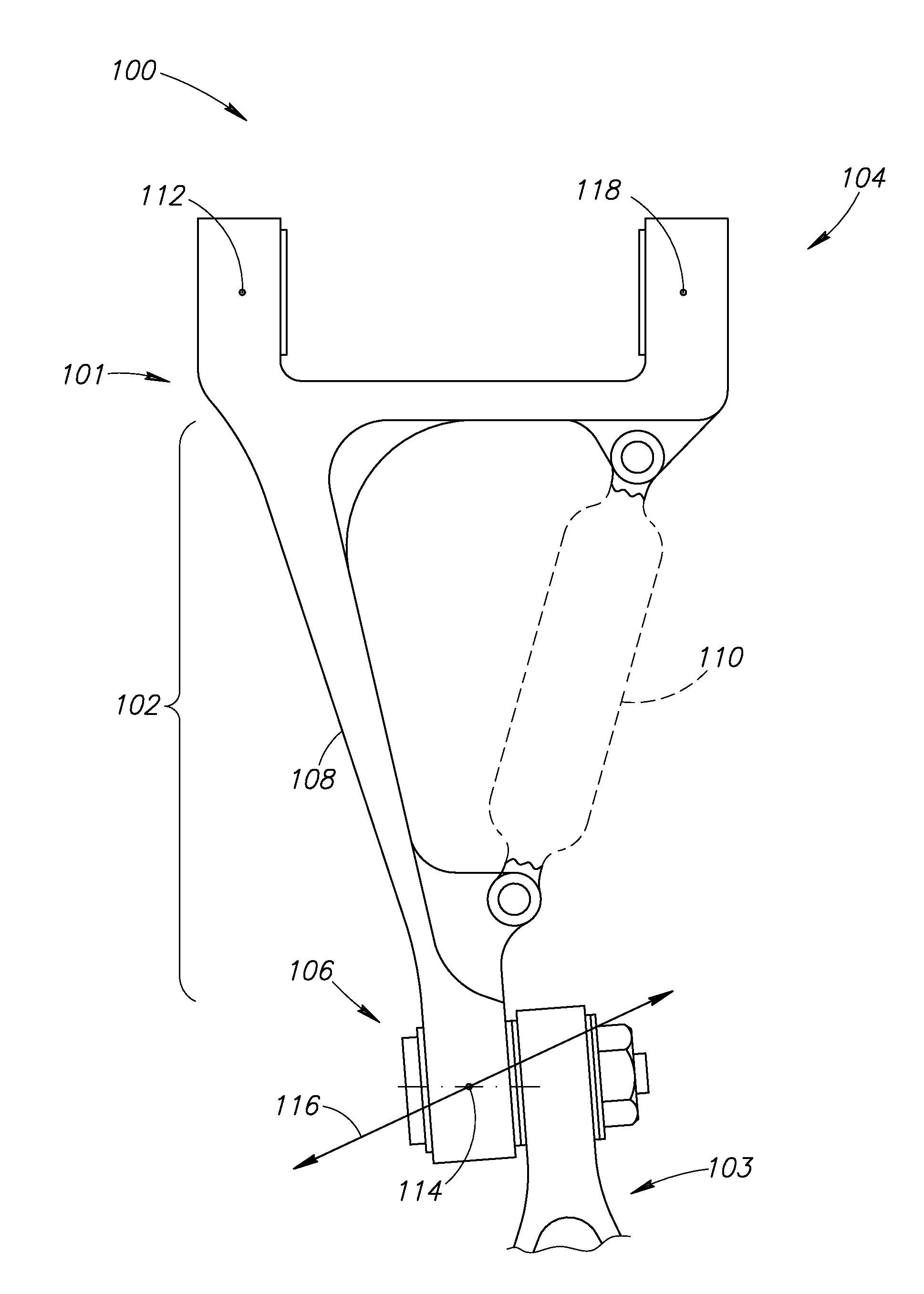 Torque link with shimmy damper