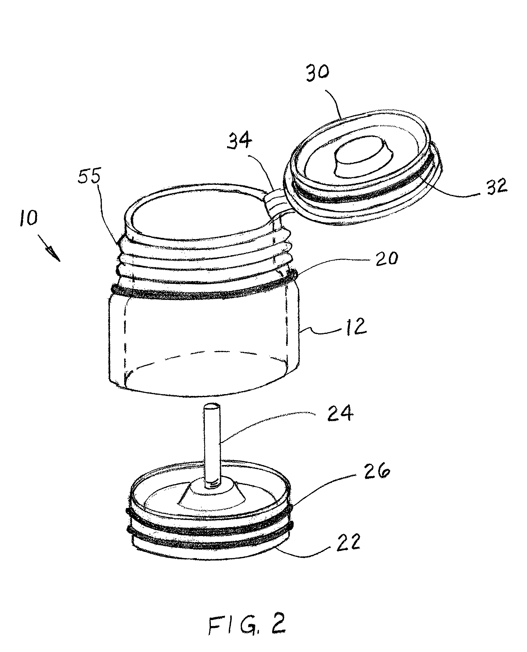 Baby formula travel bottle