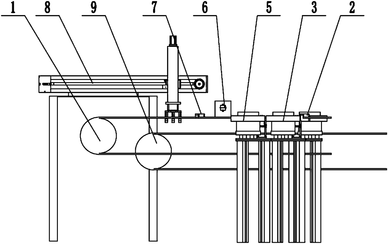 End cover pipe opening rolling matching device