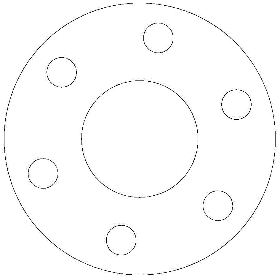 Device for drilling hole in flange on valve