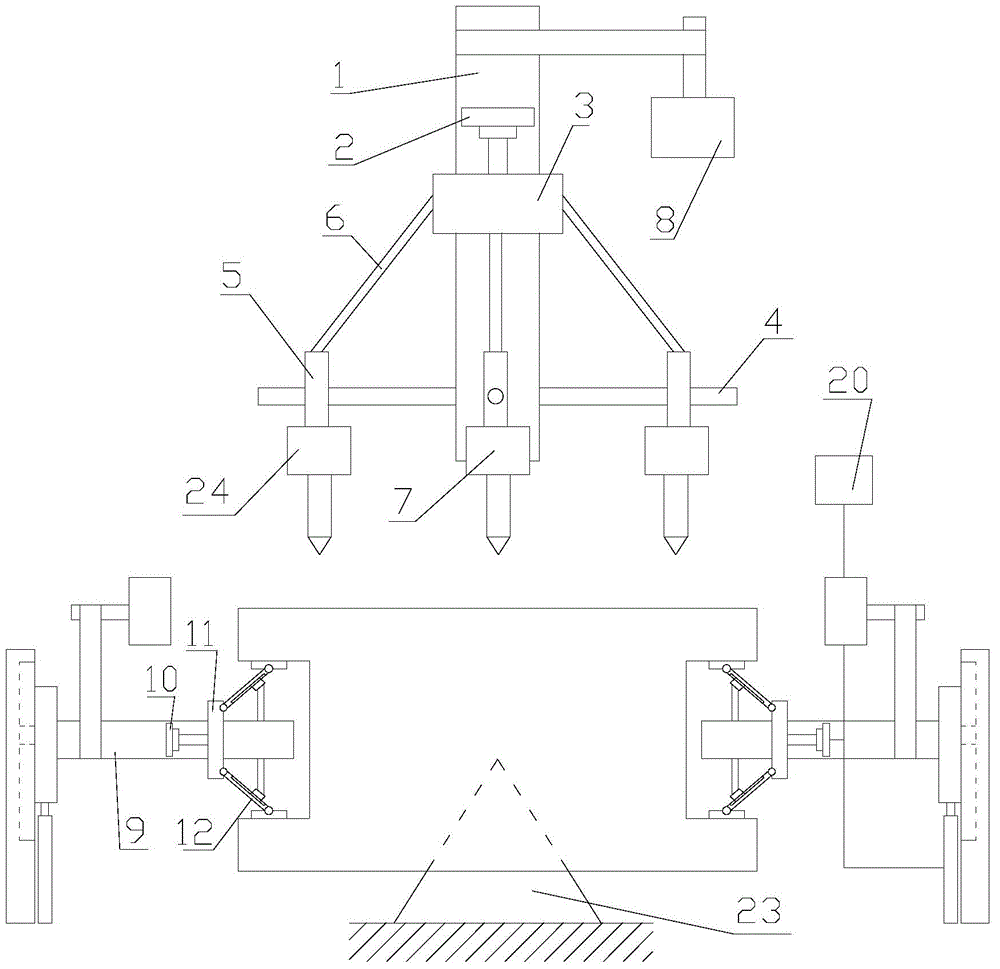 Device for drilling hole in flange on valve