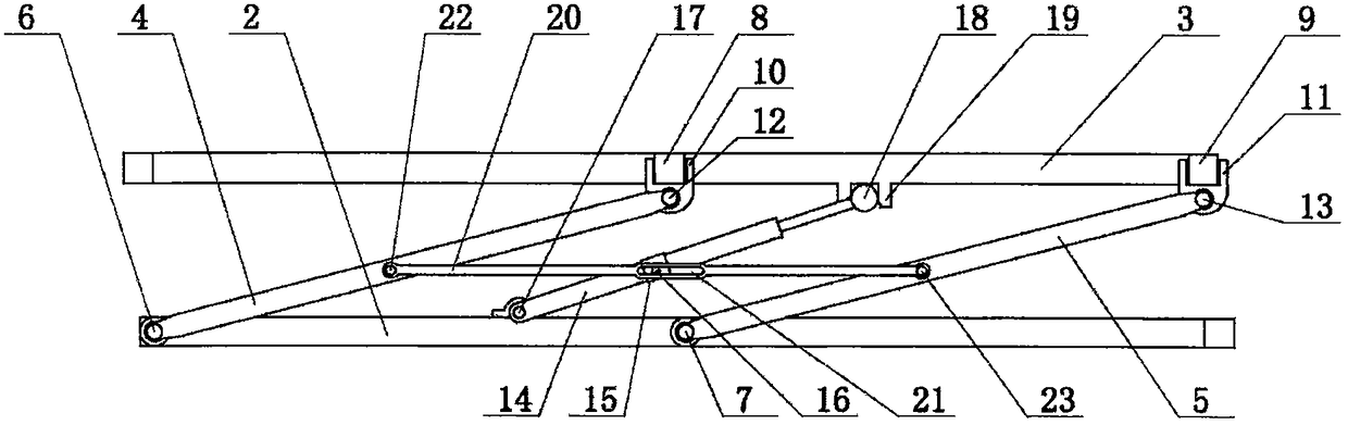 Bed board turning assisting device of nursing sickbed