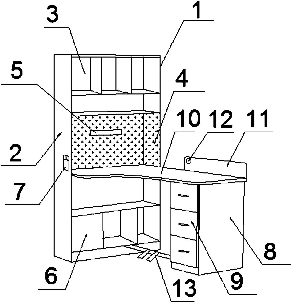 Energy-saving desk and use method thereof