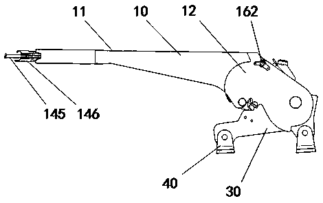 Automobile hand brake device with handle capable of being folded