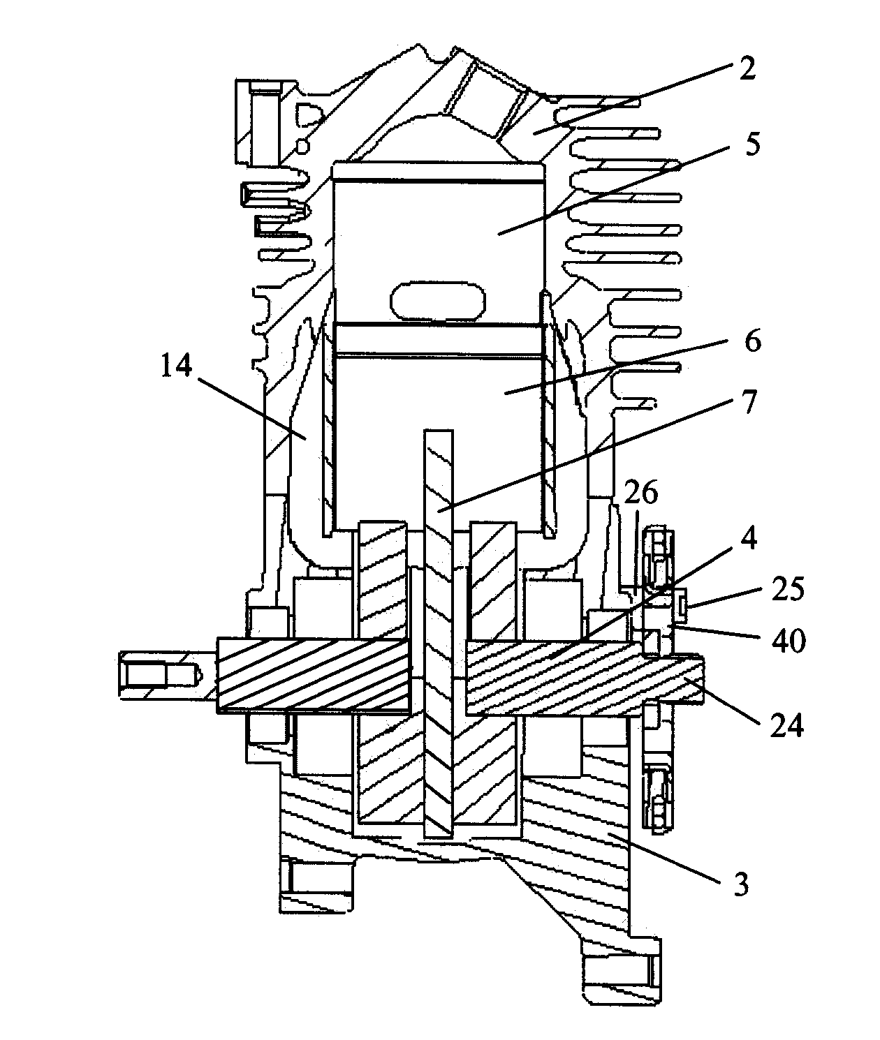 Internal Combustion Engine with Alternator