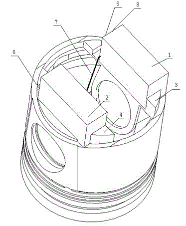 Universal piston temperature measuring device for combustion engine