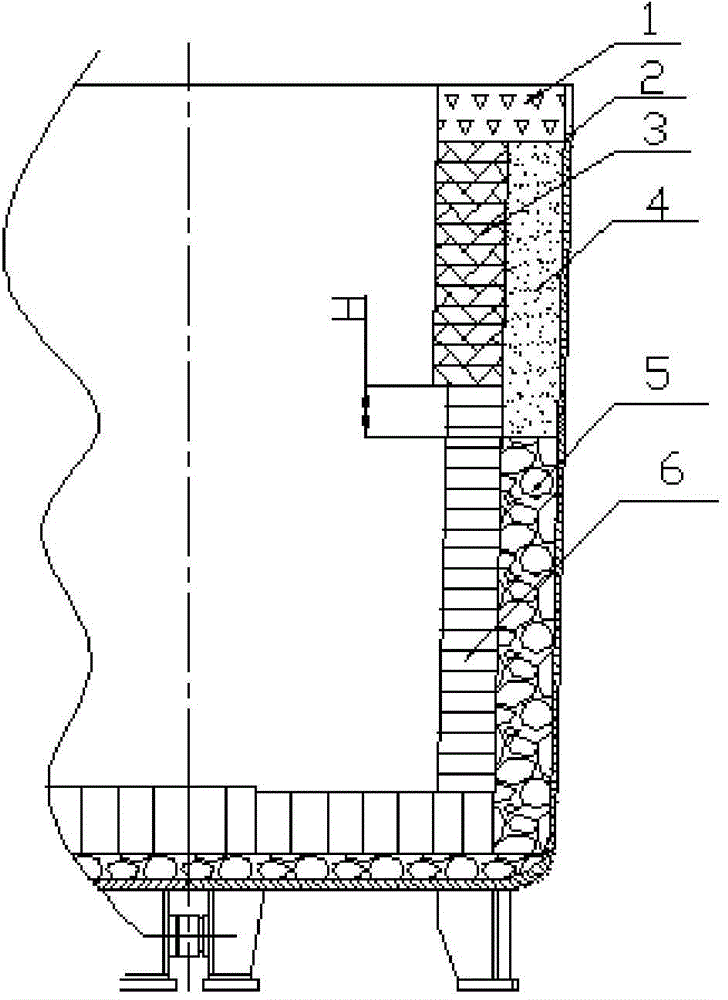 Combined type steel ladle permanent layer casting body