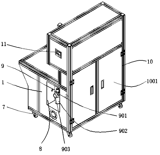 Automatic debugging machine of water level sensor