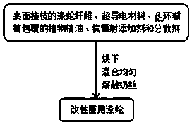 Modified medical polyester fiber and preparation method thereof