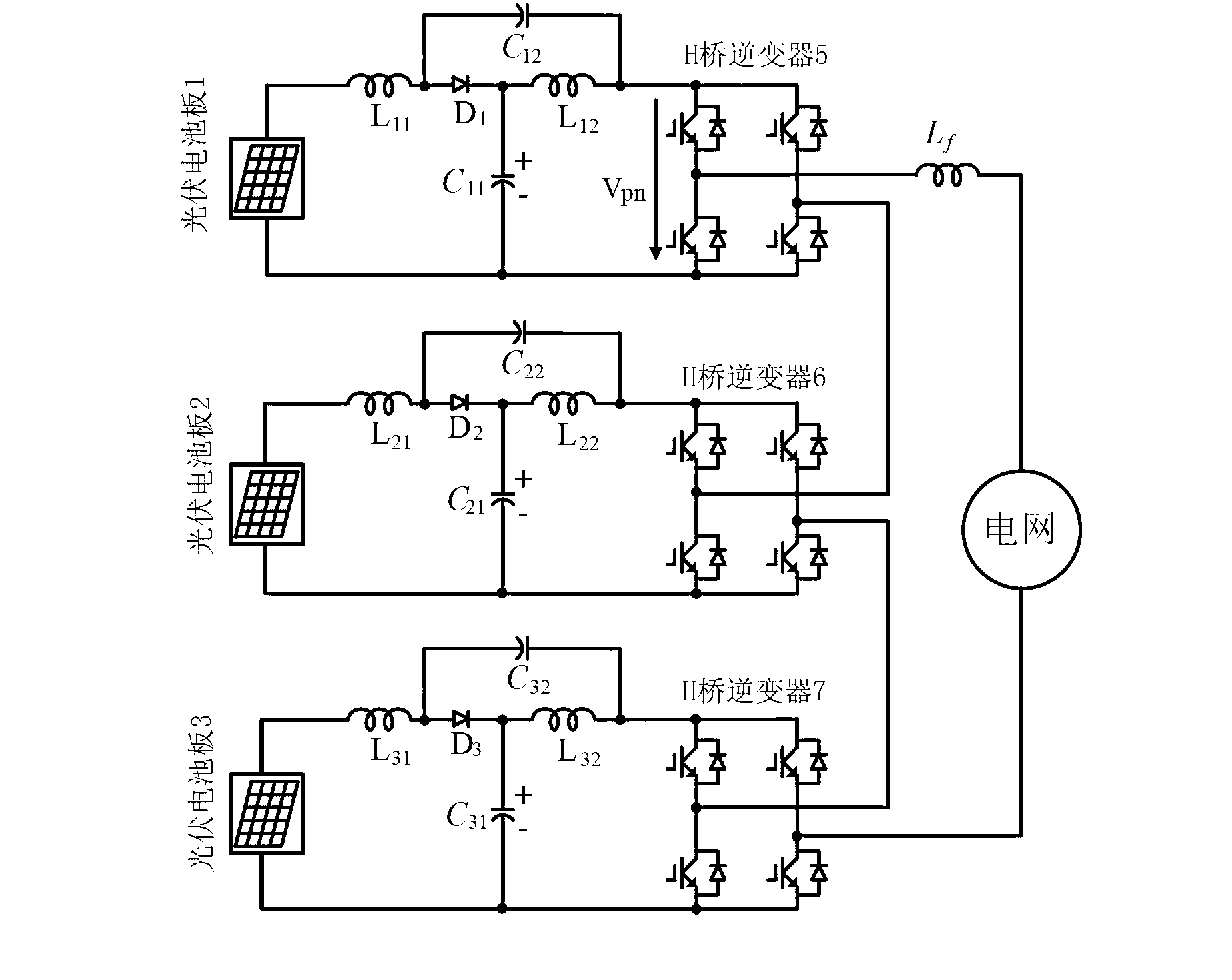 Control method of quasi-Z source cascade multi-level single-phase photovoltaic grid generation system