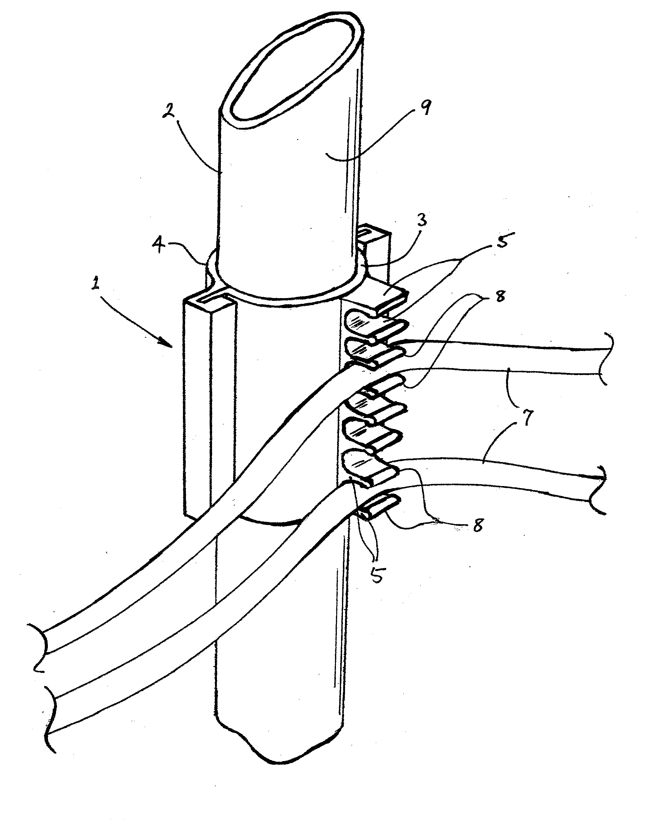 Securing elements to pipes or tubes