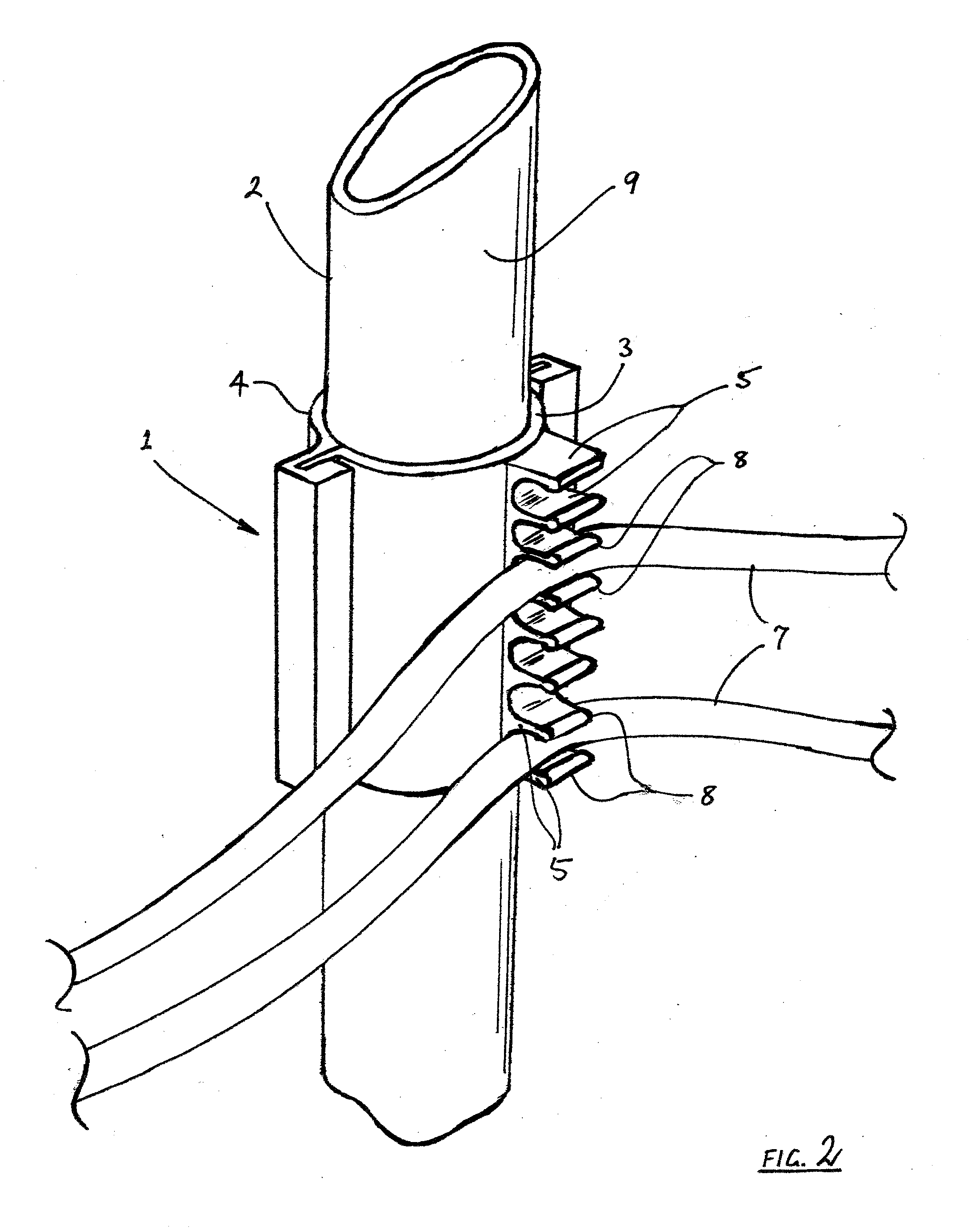 Securing elements to pipes or tubes