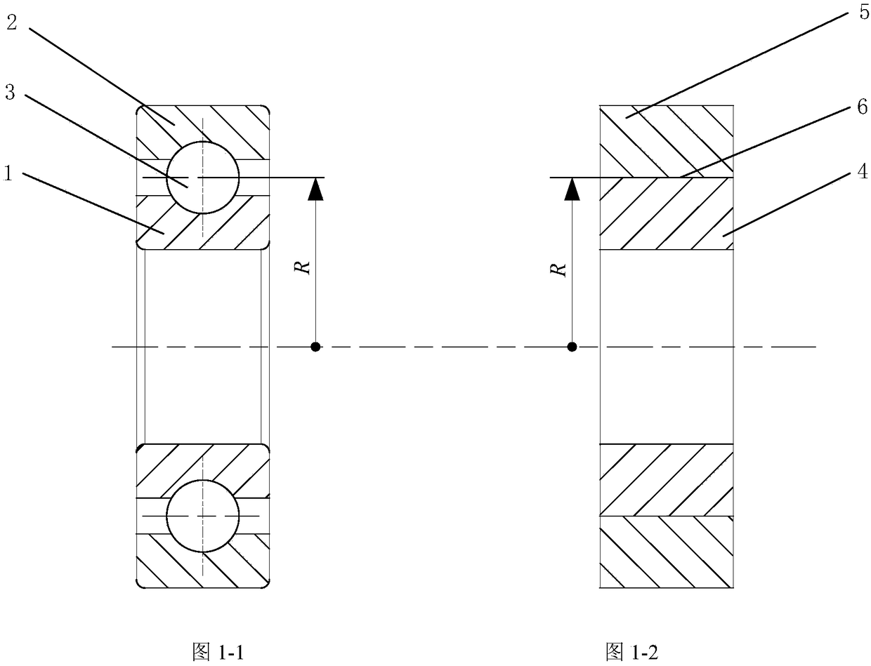 Equivalent friction coefficient measurement device and method of rolling bearing