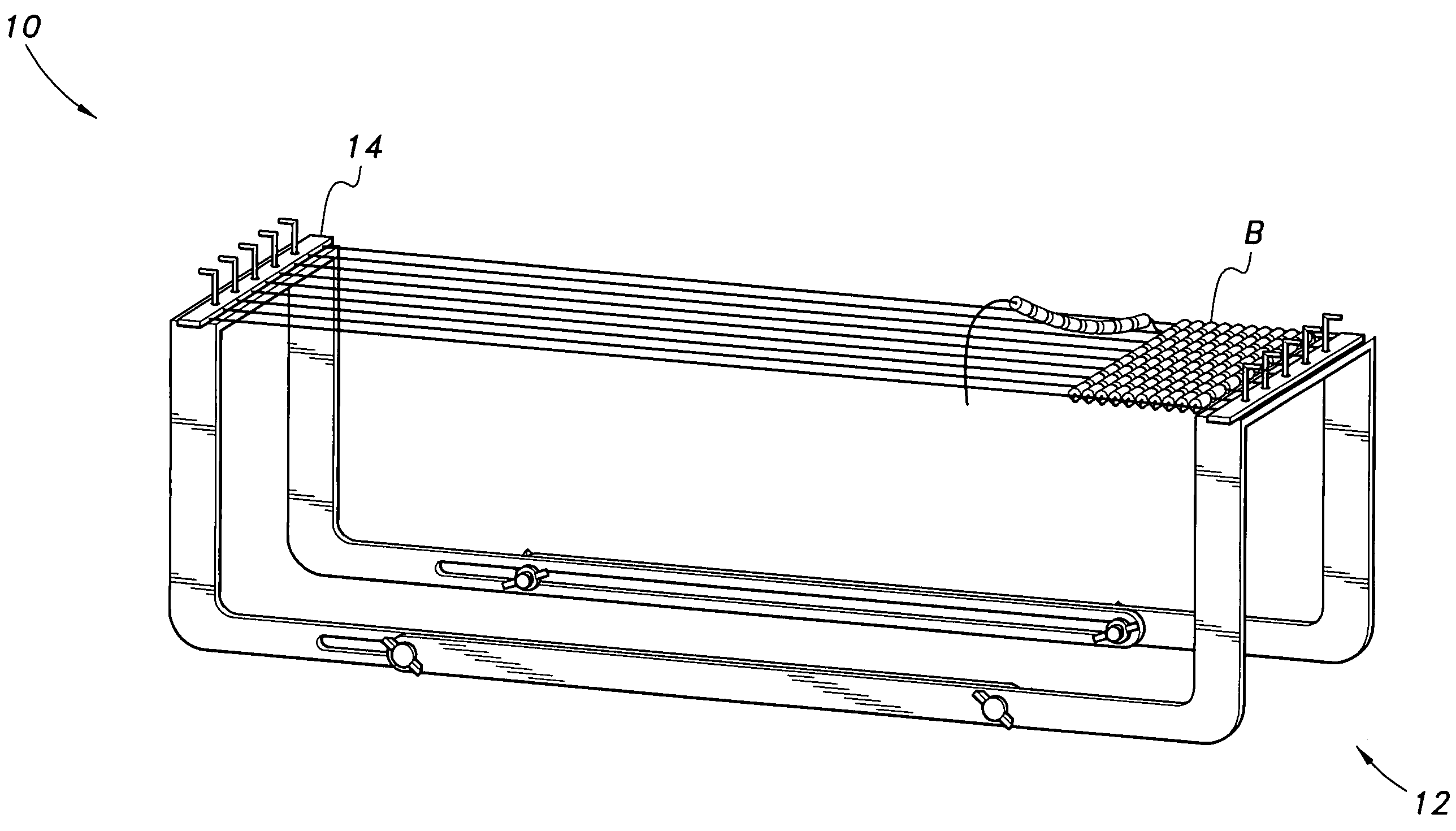 Beading loom with removable warp thread cartridge