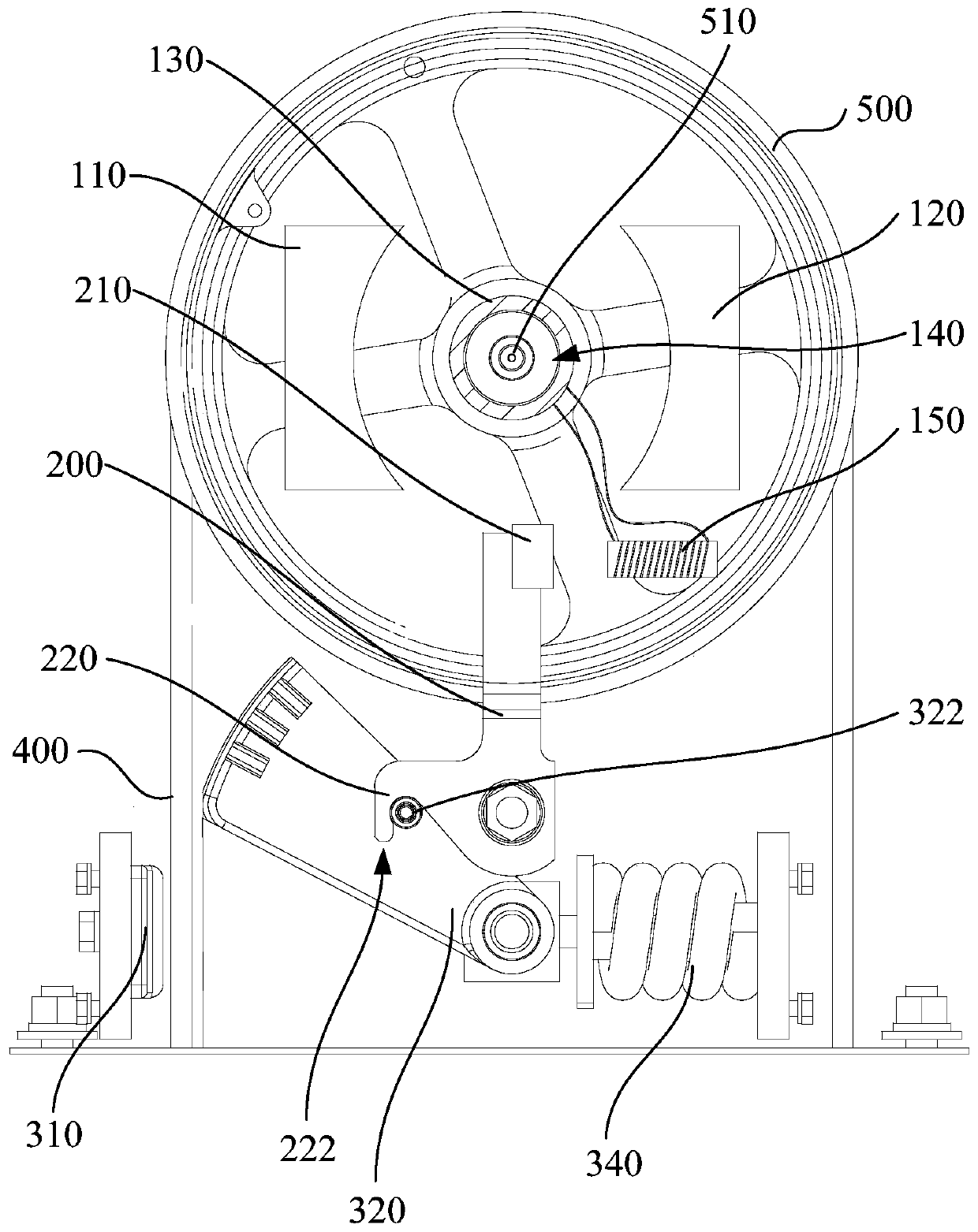 Lifting equipment, speed limiting device and triggering mechanism