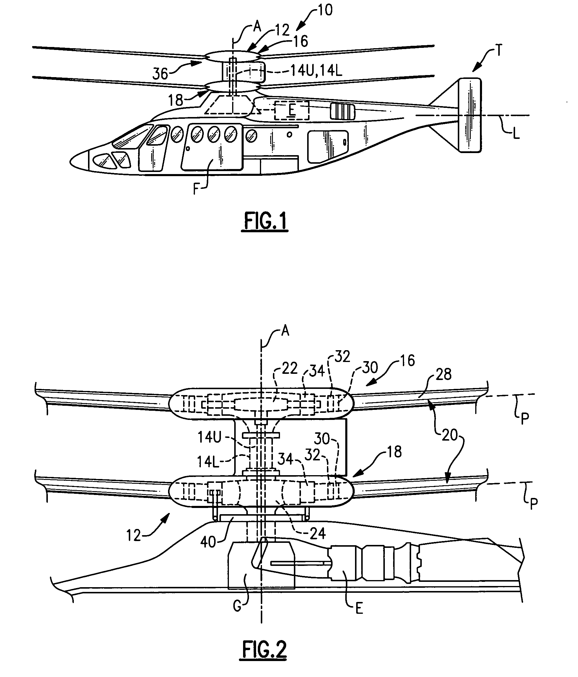 Dual higher harmonic control (HHC) for a counter-rotating, coaxial rotor system