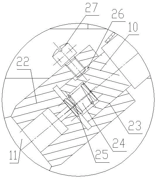 Automatic grinding and mixing device for ultrahard material