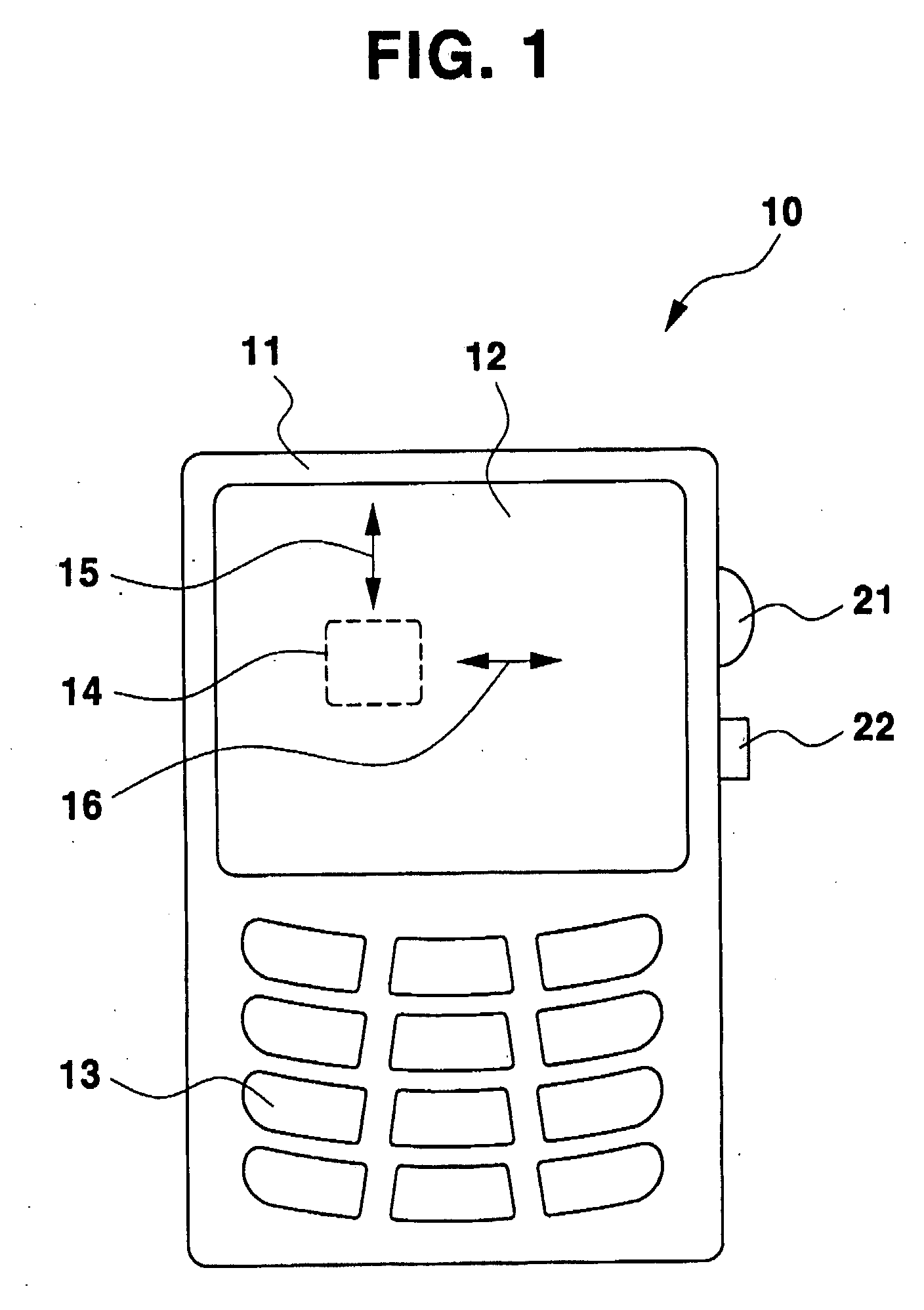 Wheel input device and method for four-way key stroke in portable terminal