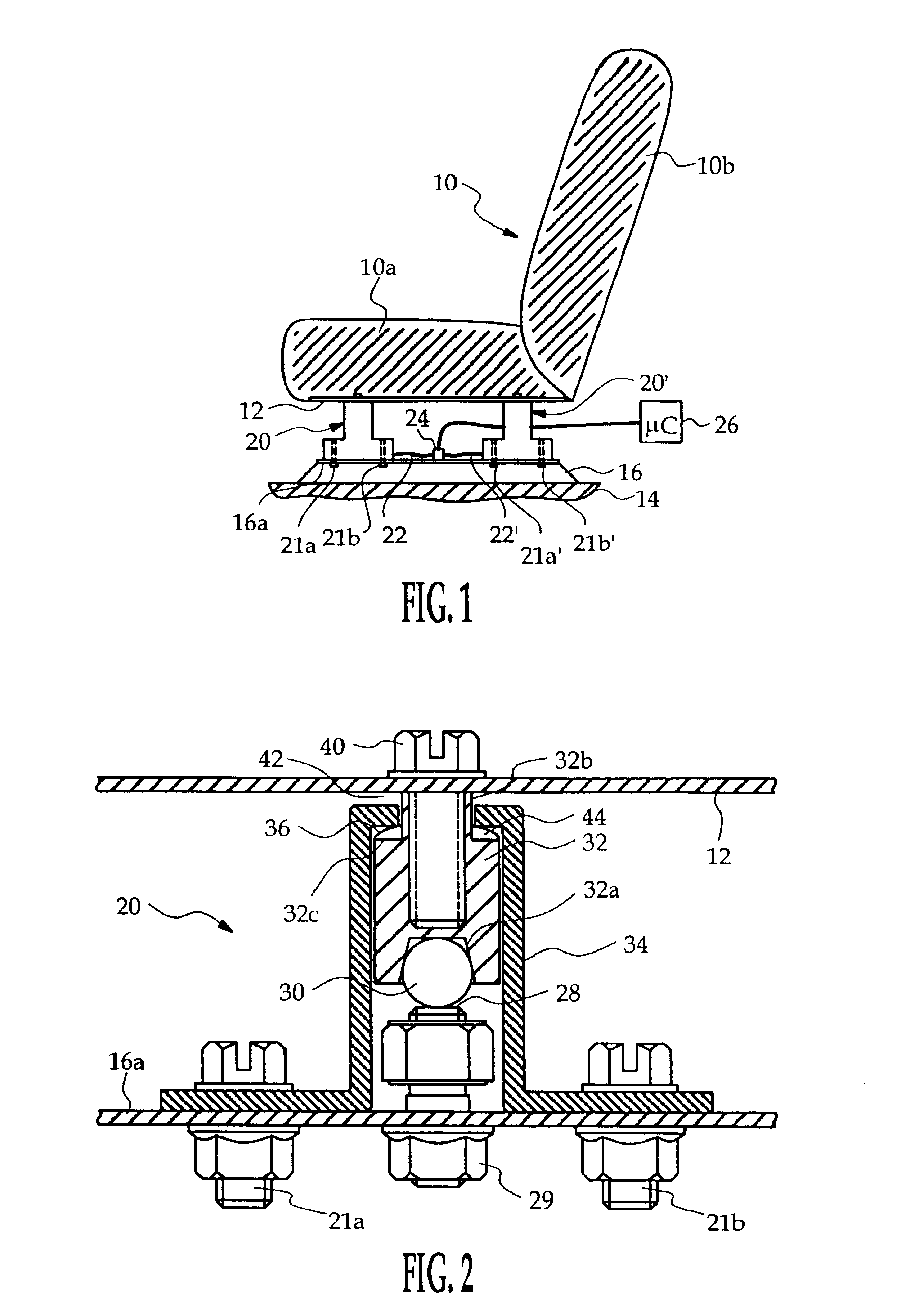 Frame-based occupant weight estimation load cell with ball-actuated force sensor