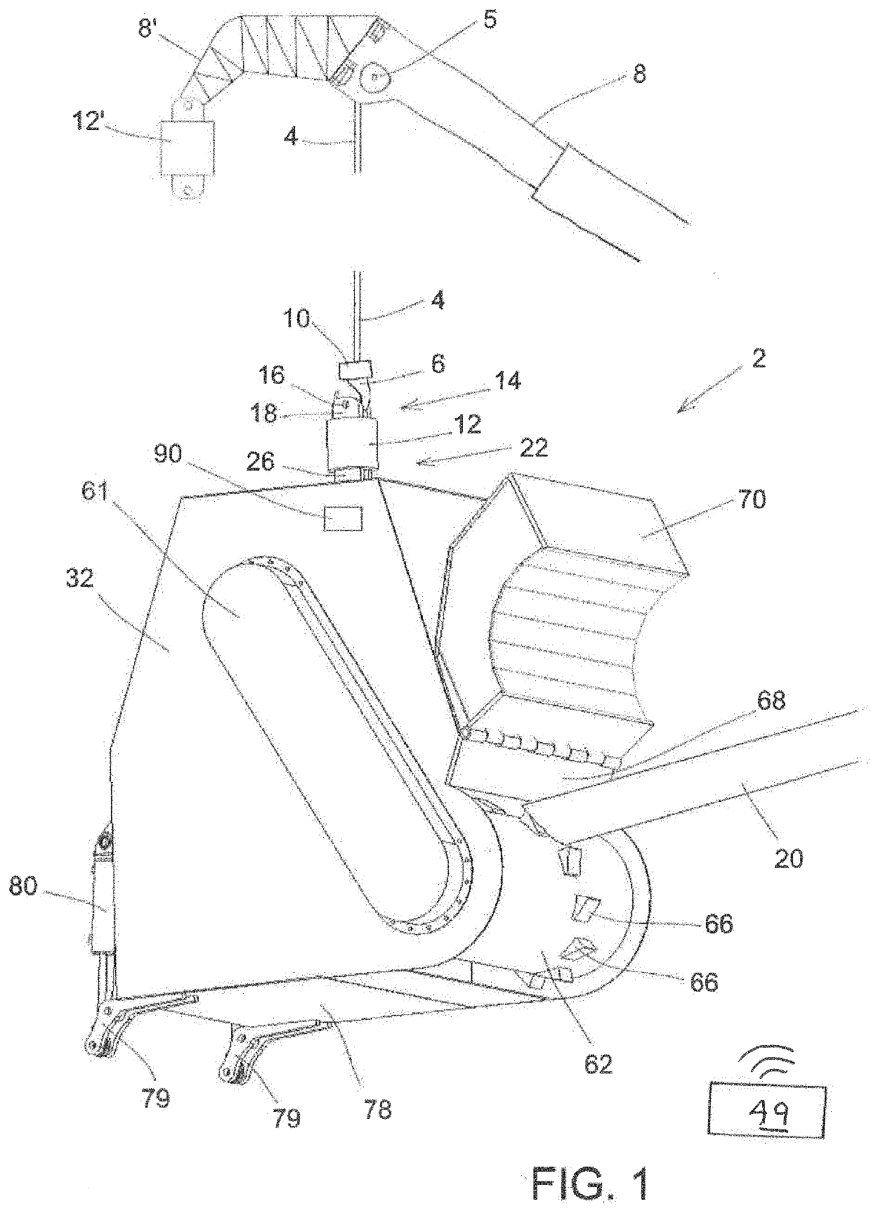 Suspendable self-powered chipping device