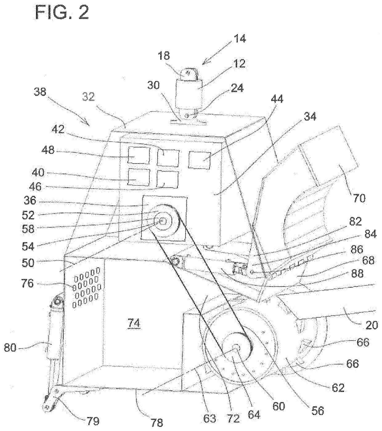 Suspendable self-powered chipping device