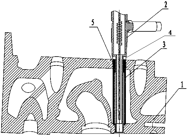 Installation structure of air cylinder drain valve of engine