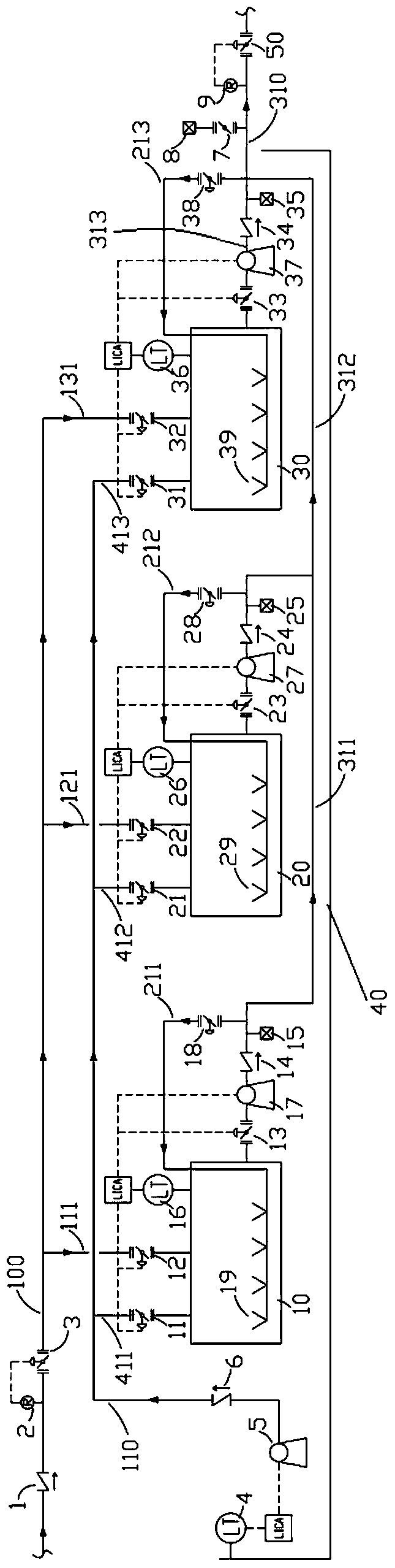 Nuclear power plant waste liquid discharge system