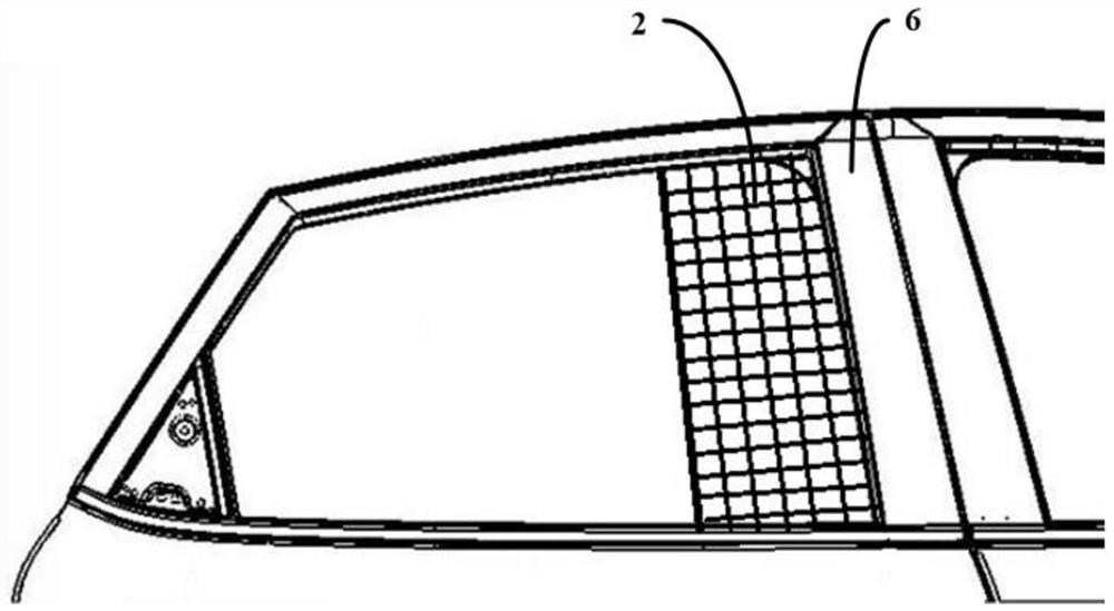 Disruption device, vehicle and method for disrupting wind vibration of vehicle