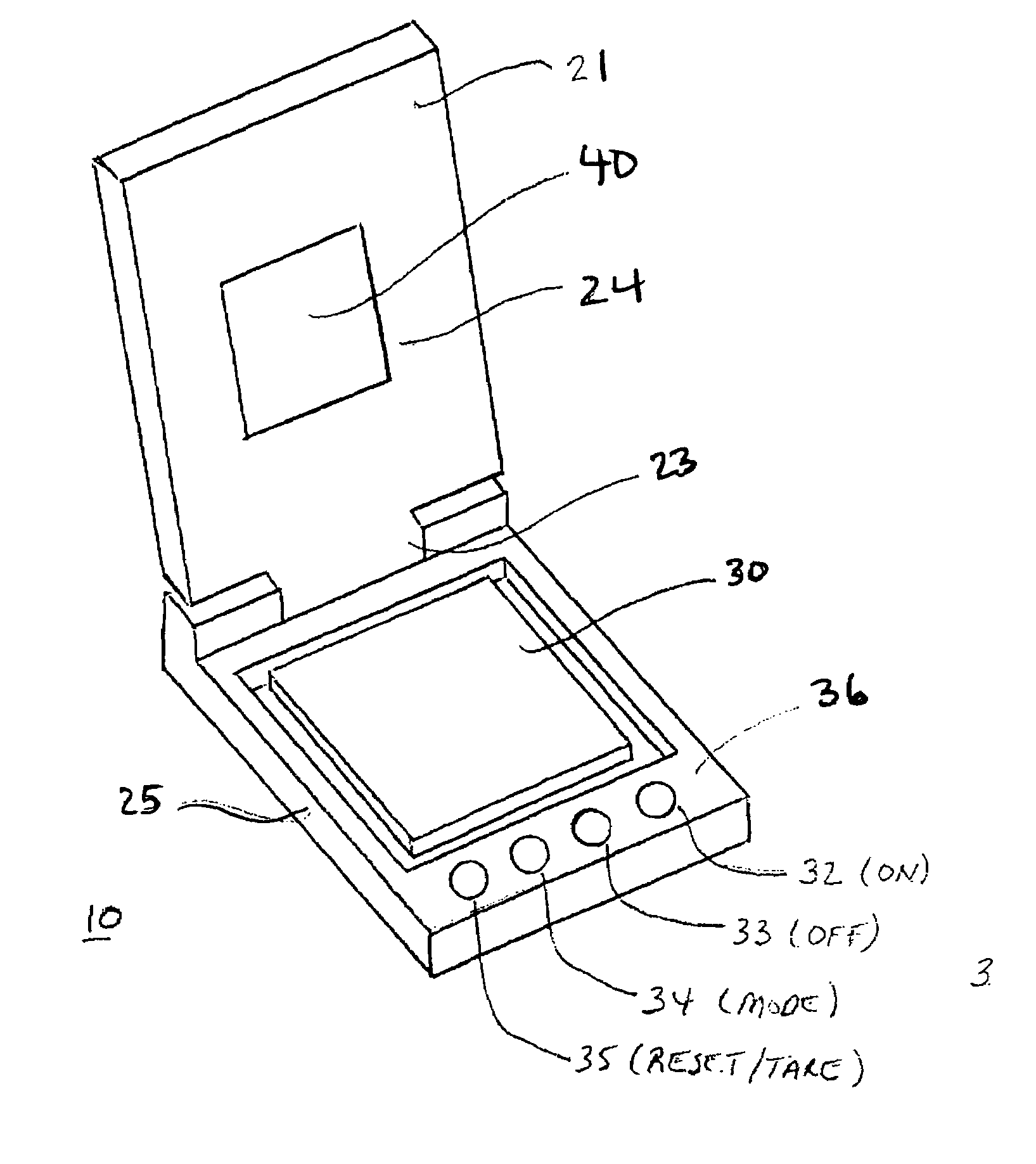 Handheld electronic scale with background digital animation on display screen