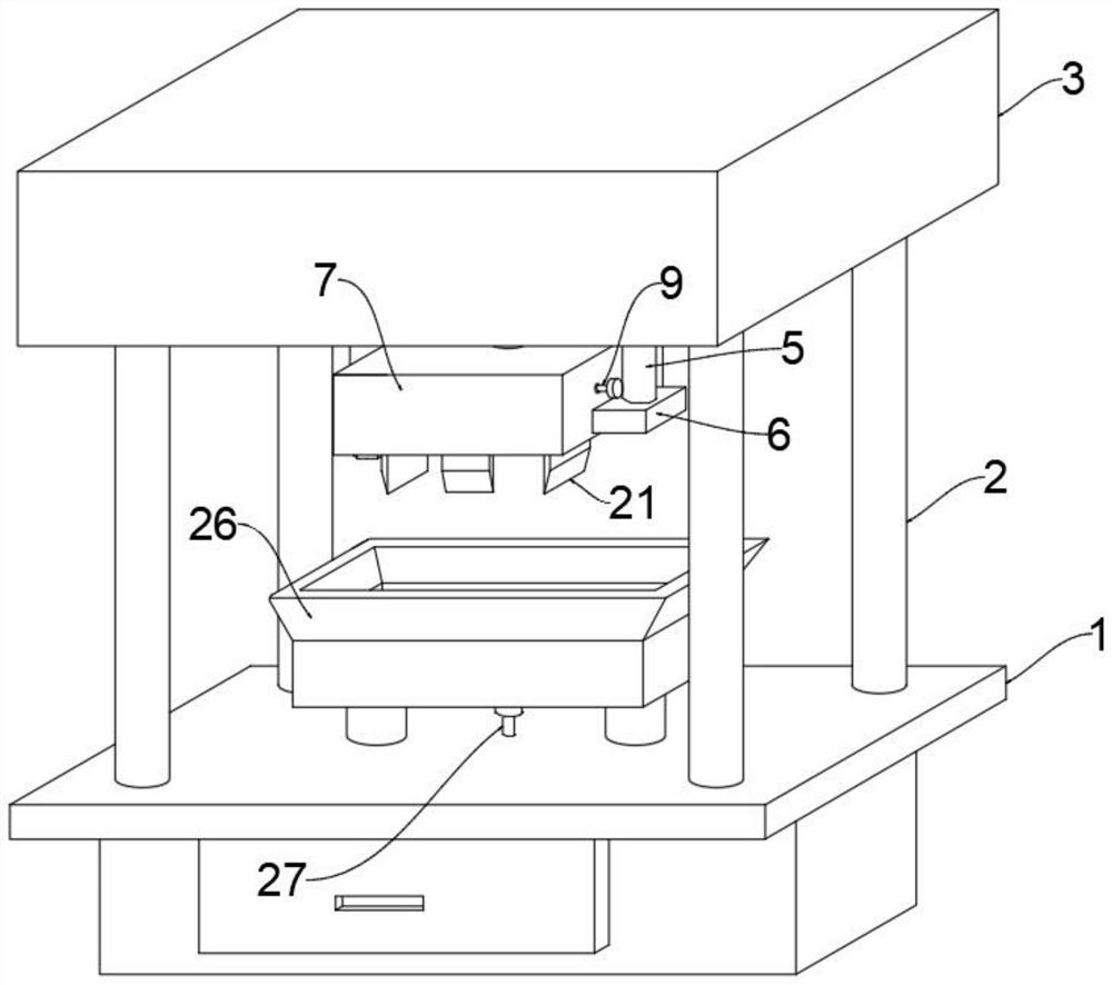 High-efficiency precise injection molding part producing and machining device and using method thereof