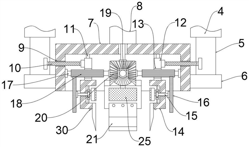 High-efficiency precise injection molding part producing and machining device and using method thereof