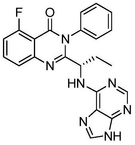 Preparation method of (S)-2-(1-amino-propyl)-5-fluoro-3-phenyl-3H-quinazoline-4-one