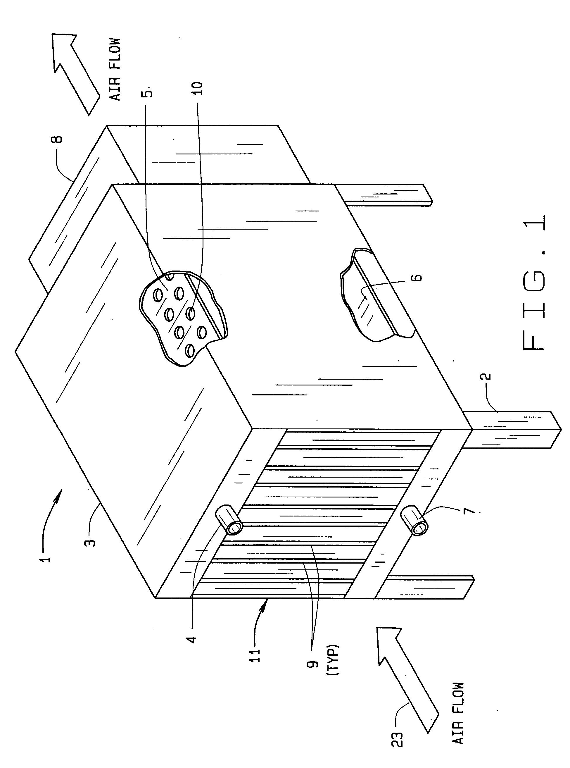 Heat transfer core for water cooling tower