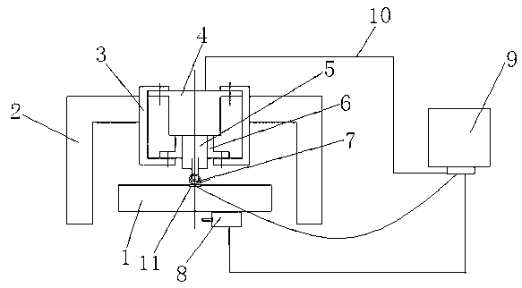 Laser auxiliary hot-pressure welding device and welding method for connecting titanium / aluminum dissimilar materials