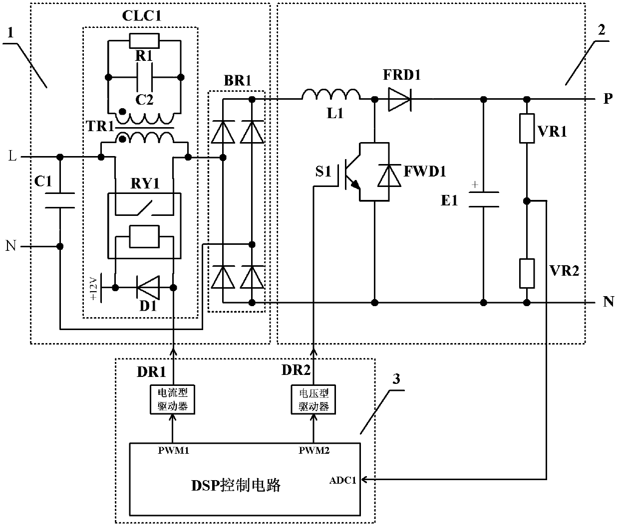 Power-on current-limiting circuit and application circuit of power-on current-limiting circuit