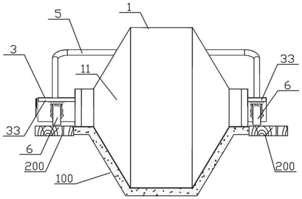 A construction equipment and construction method for rapidly processing drainage ditches