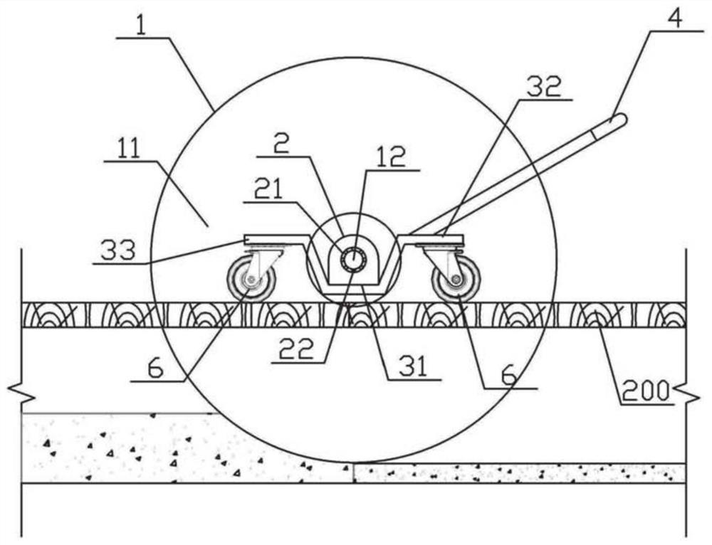 A construction equipment and construction method for rapidly processing drainage ditches