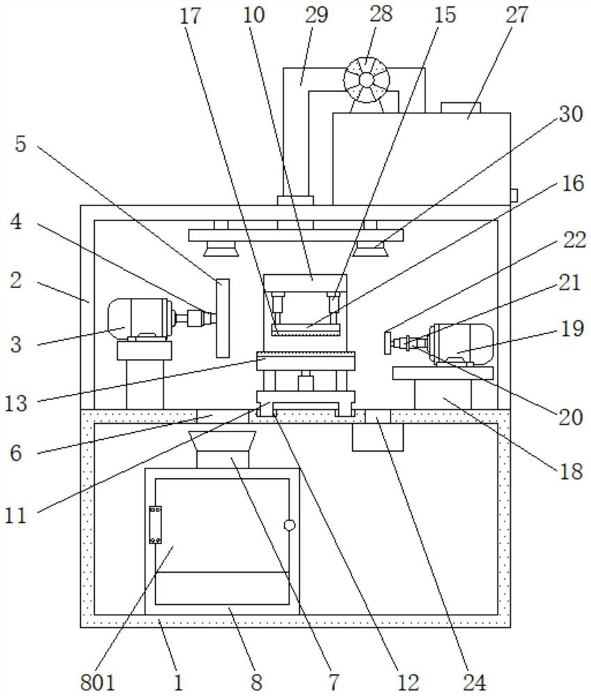 A cutting device for wood floor processing that can be edged