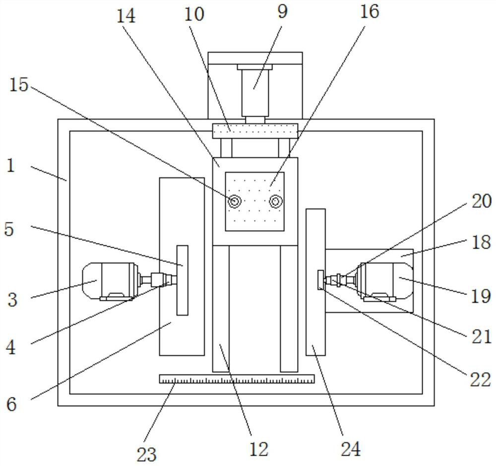 A cutting device for wood floor processing that can be edged