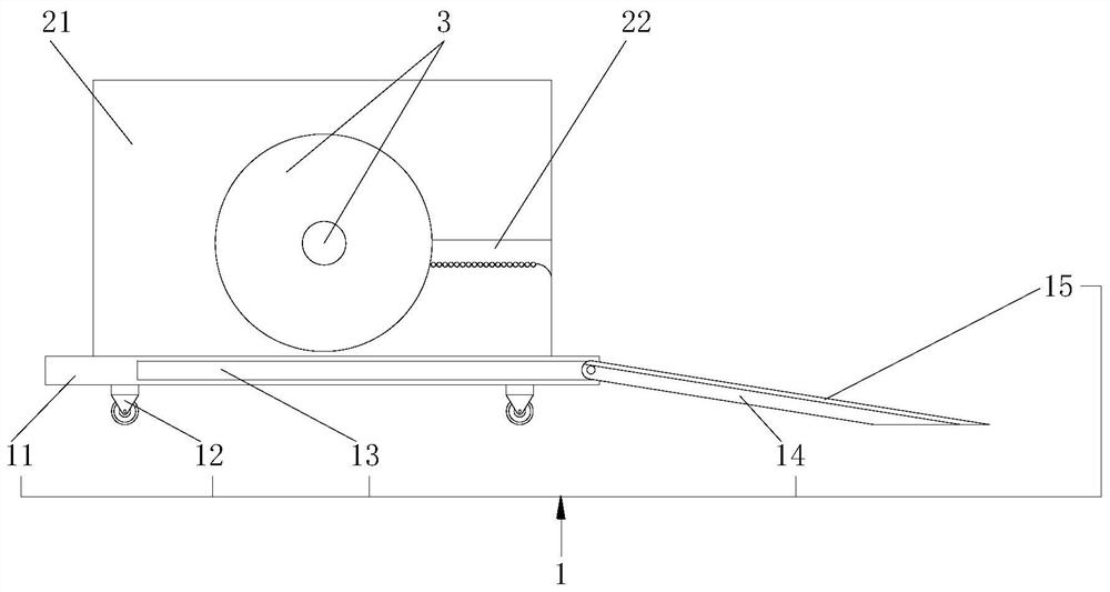 Intelligent line conveying device for power transmission and transformation project