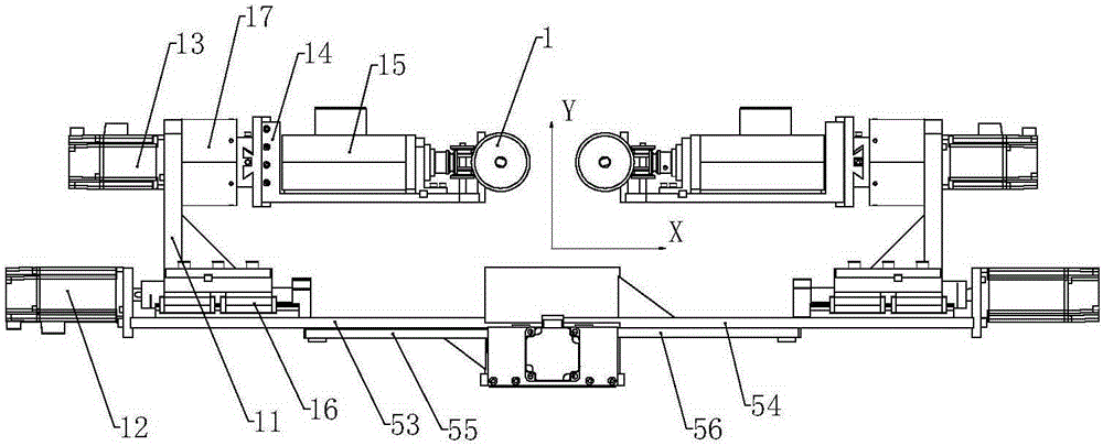 Horizontal double-tool embroidery machine