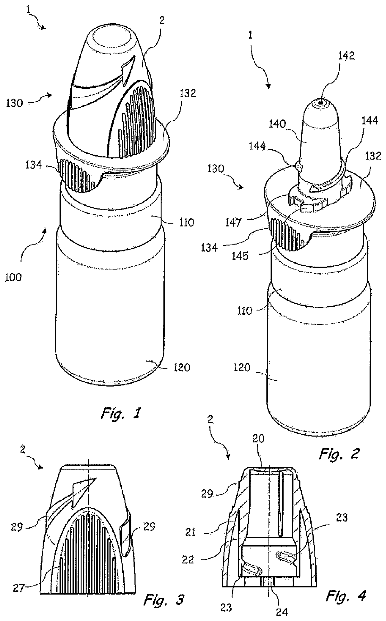 Childproof discharging device