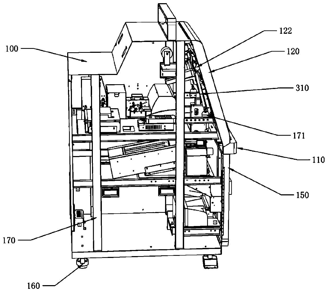 Dispensing module and driving license self-service dispenser thereof