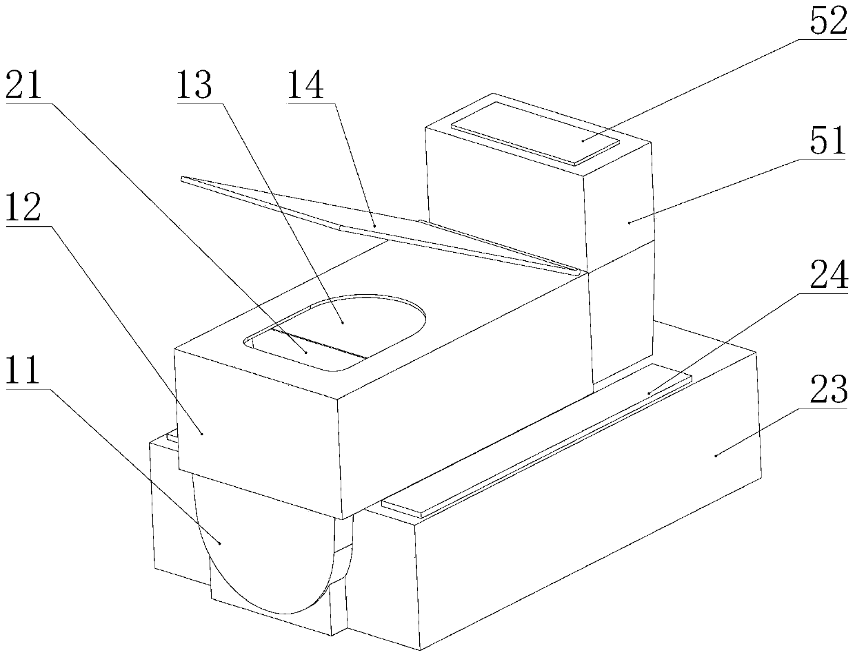 Squatting-sitting dual-purpose flushing-free intelligent closestool