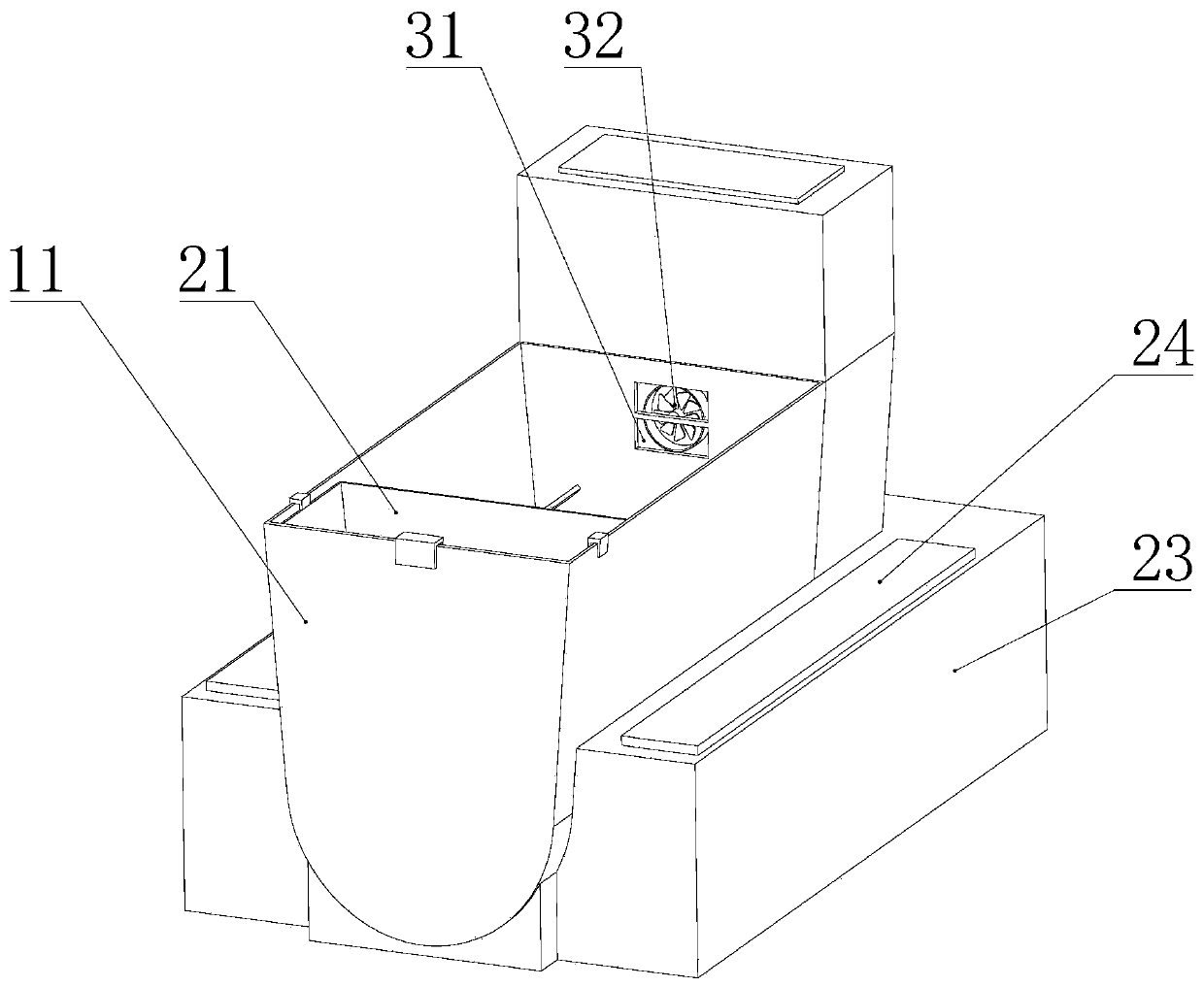 Squatting-sitting dual-purpose flushing-free intelligent closestool