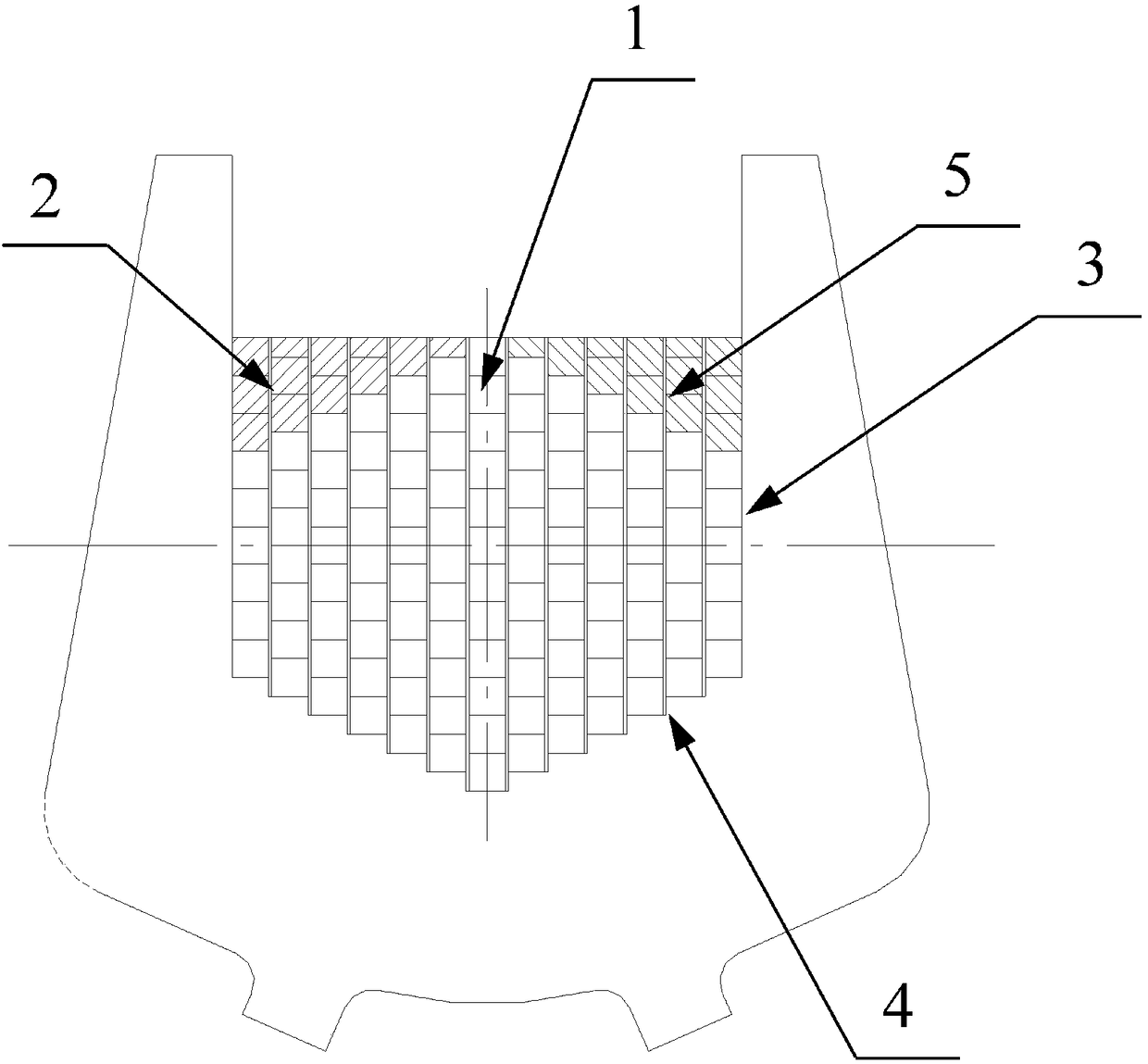 Arrangement structure for main cable strands of multi-tower suspension bridge