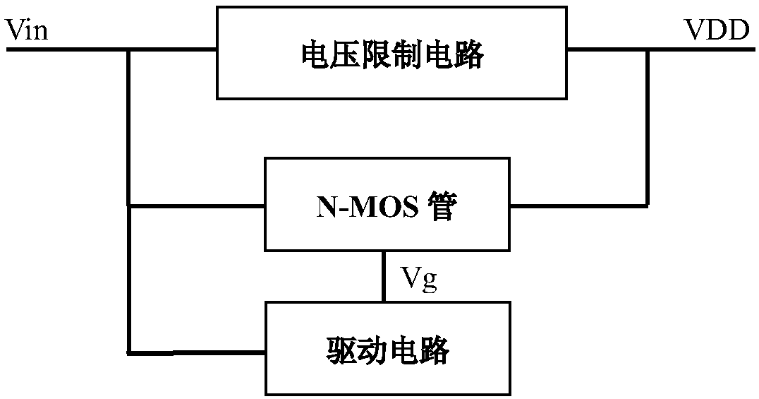 Starting circuit with low conducting voltage drop